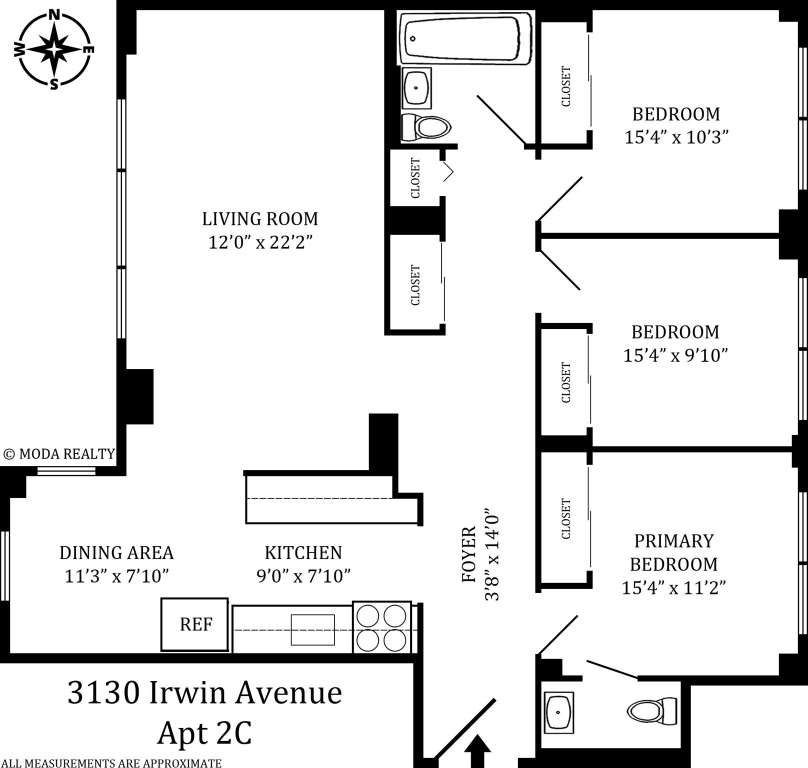 3130 Irwin Avenue, Unit 2C Bronx, NY 10463 - Photo 30 of 30 Floor Plan