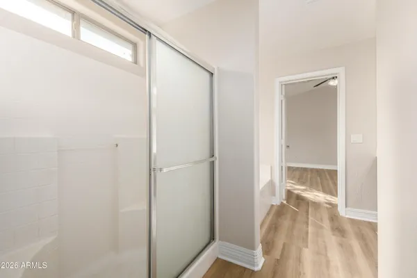 a view of small space with racks on the wall