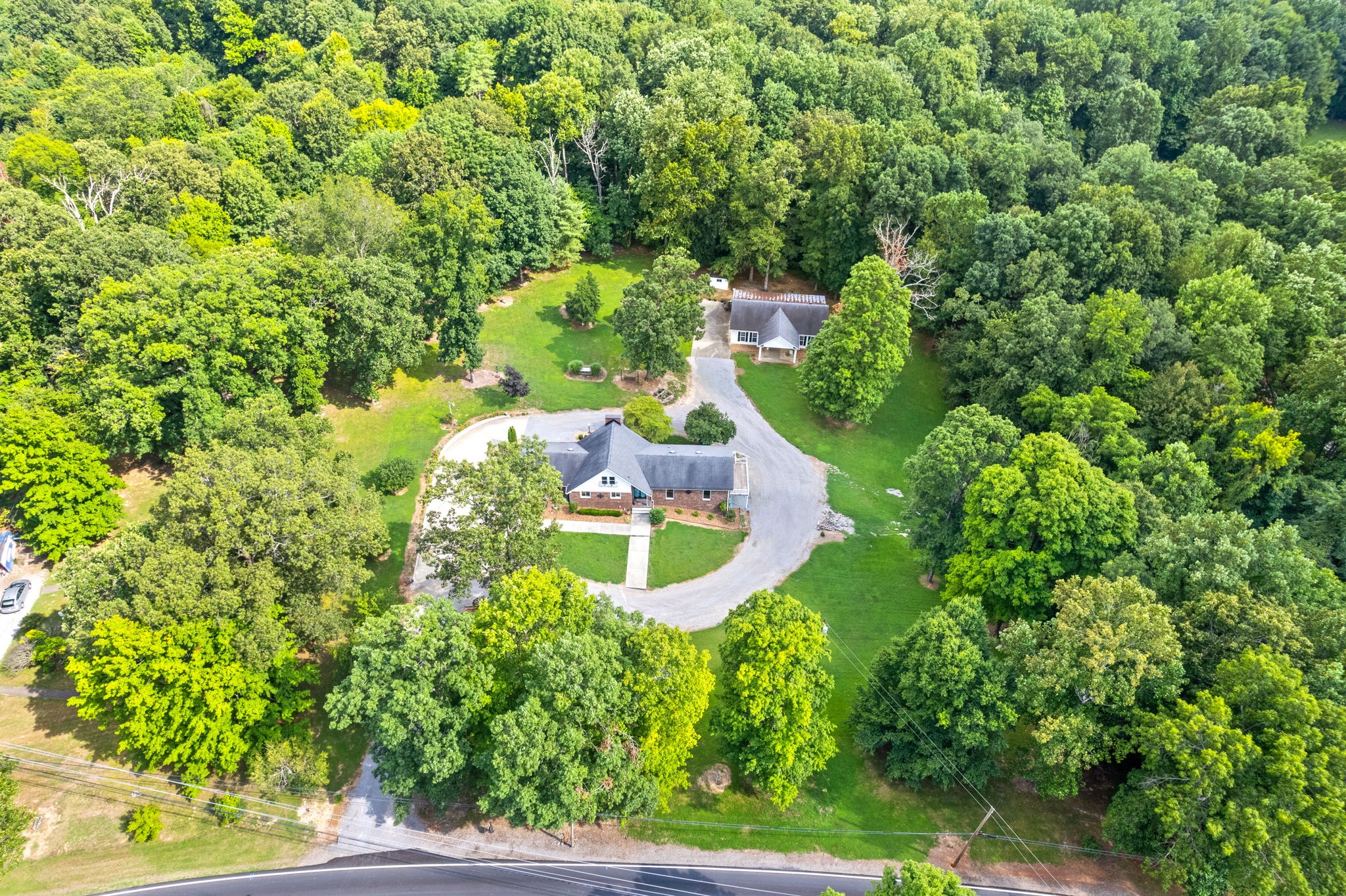 1370 Dunbar Cave Road Clarksville, TN 37043 - Photo 55 of 63 an aerial view of a house with a yard basket ball court