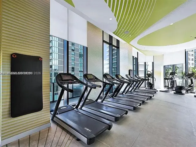 a swimming pool with window