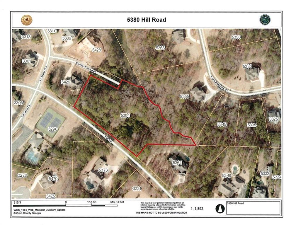 5380 Hill Road Acworth, GA 30101 - Photo 1 of 1 WOW! Look at this lot in Cobb County! Hard to find acreage, but here it is!