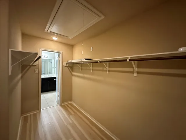 a view of a walk in closet