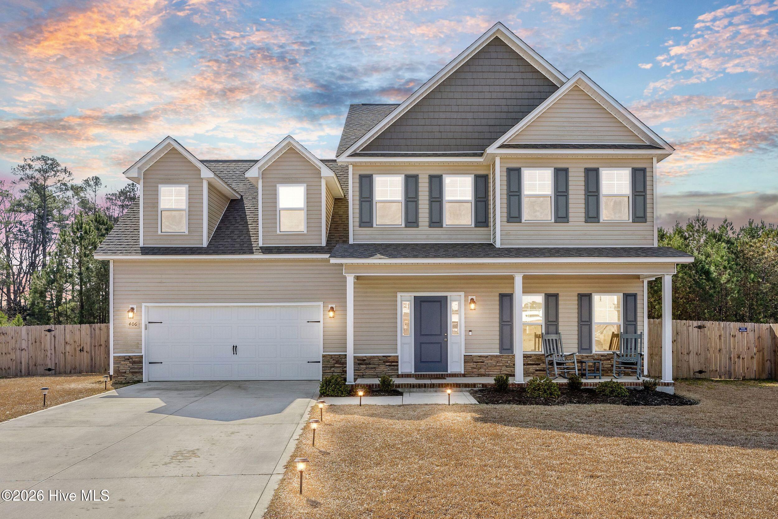 406 Silverstone Place Hubert, NC 28539 - Photo 1 of 49 1_virtual twilight
