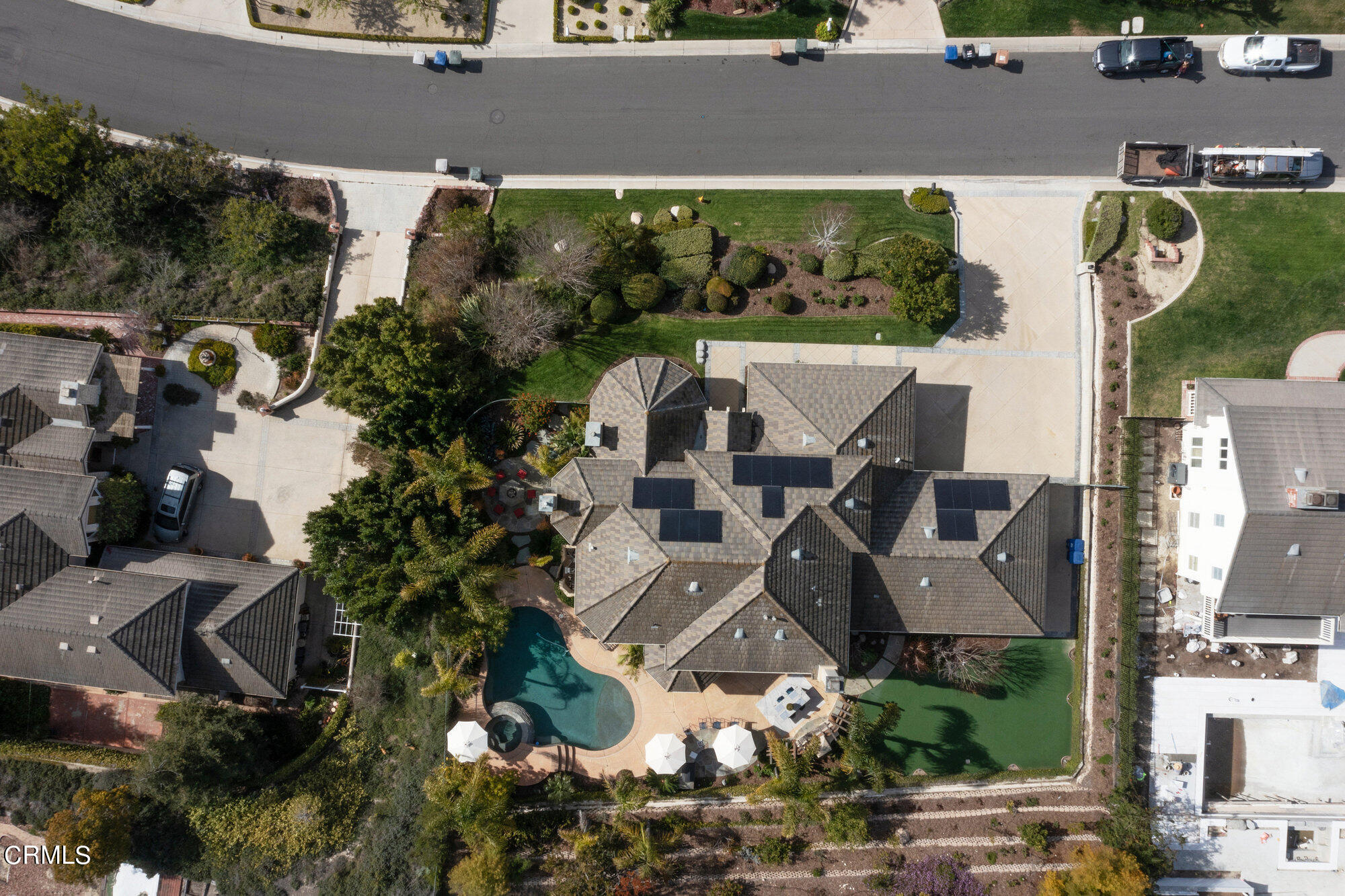 7159 Los Coyotes Place Camarillo, CA 93012 - Photo 69 of 73 an aerial view of residential house with outdoor space and street view