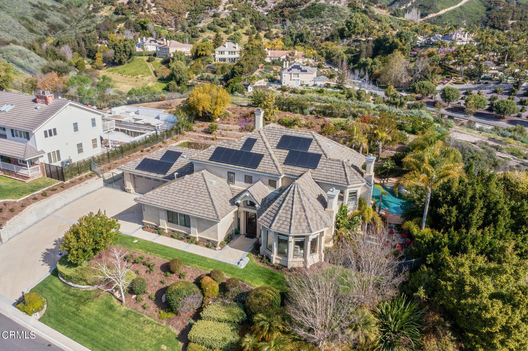 7159 Los Coyotes Place Camarillo, CA 93012 - Photo 71 of 73 an aerial view of a house with a yard
