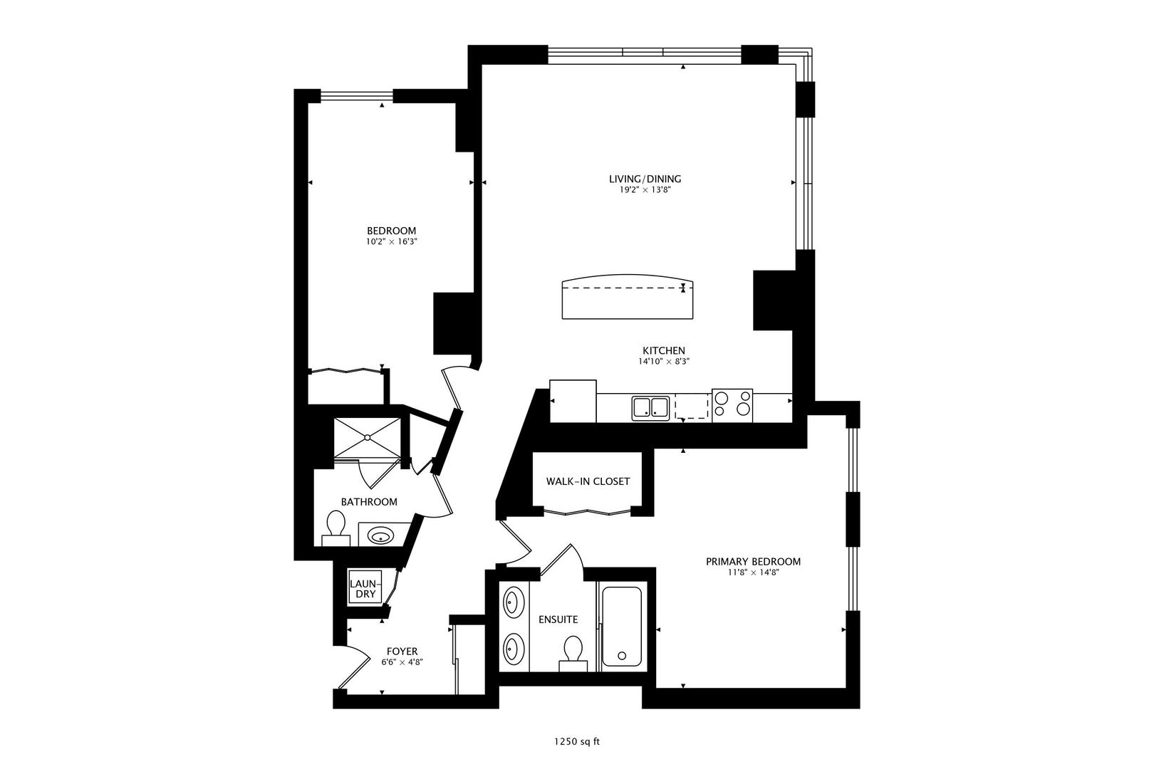 33 West Ontario Street, Unit 30G Chicago, IL 60654 - Photo 16 of 25 a picture of floor plan