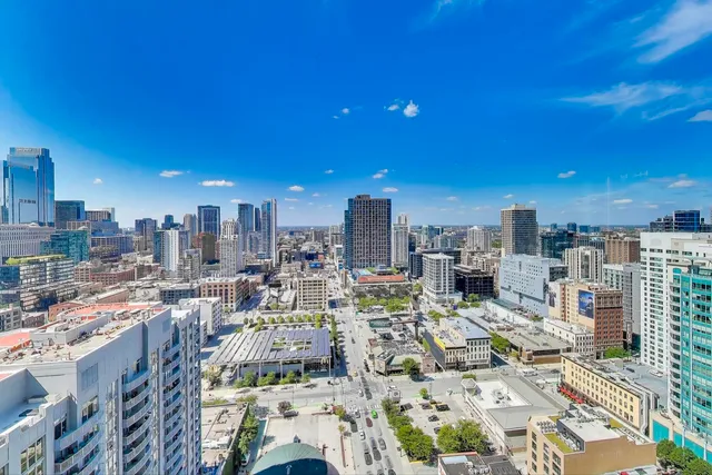 a city view with lot of high rise buildings