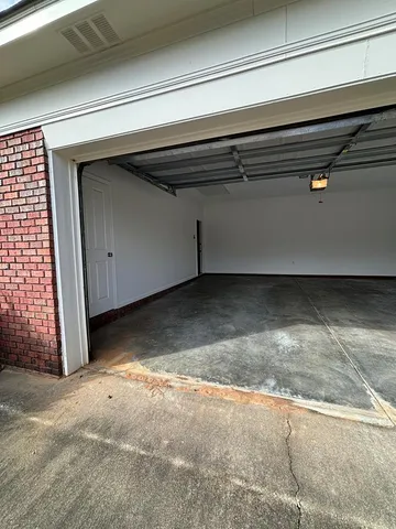 a view of a garage