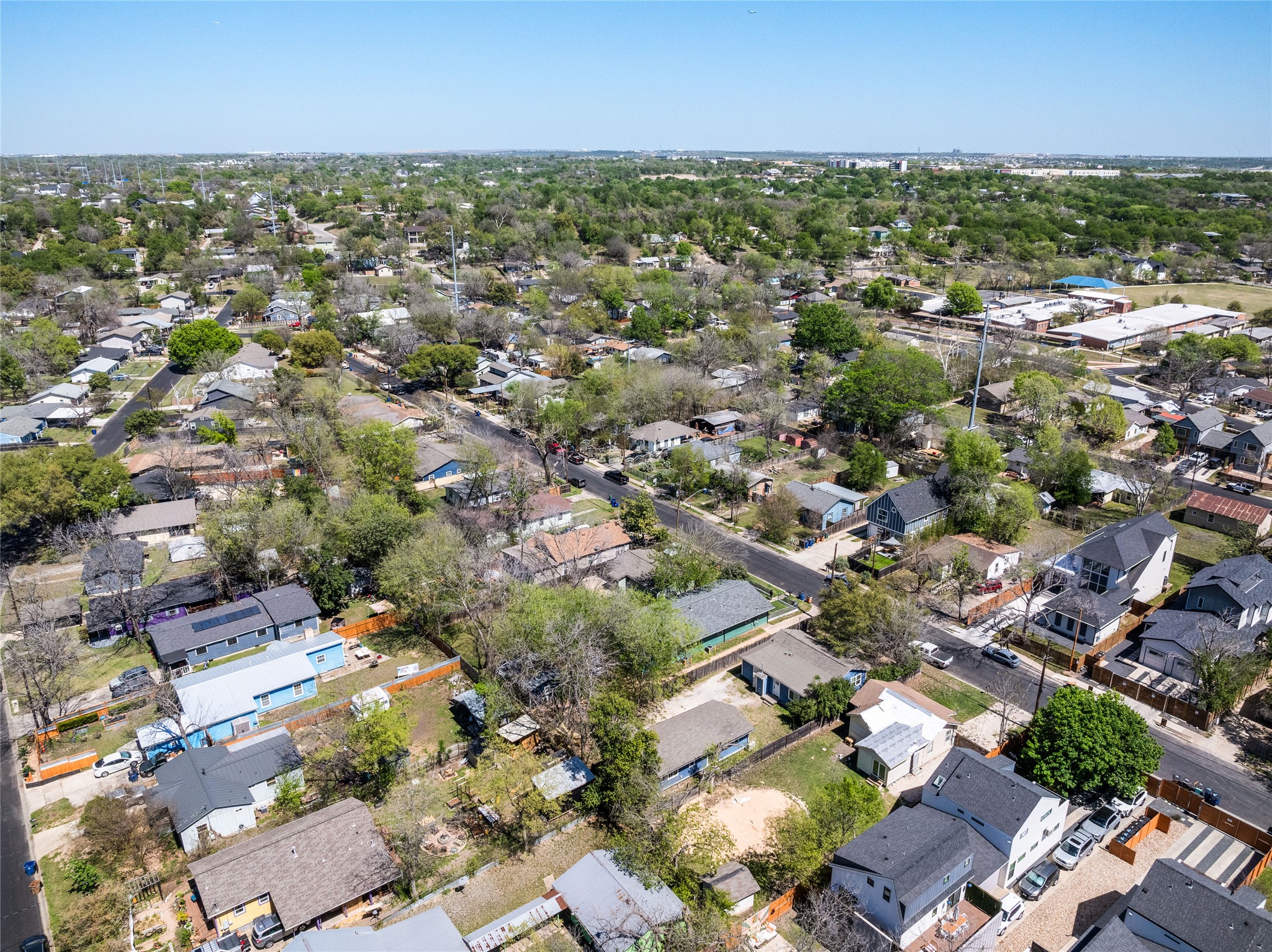 1116 Ebert Avenue, Unit B Austin, TX 78721 - Photo 23 of 28 an aerial view of a city with lots of residential buildings