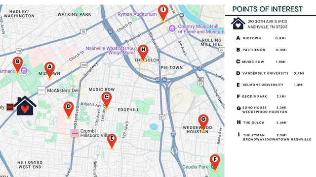 $375,000 | 210 30th Avenue North, Unit 413, Nashville, TN 37203