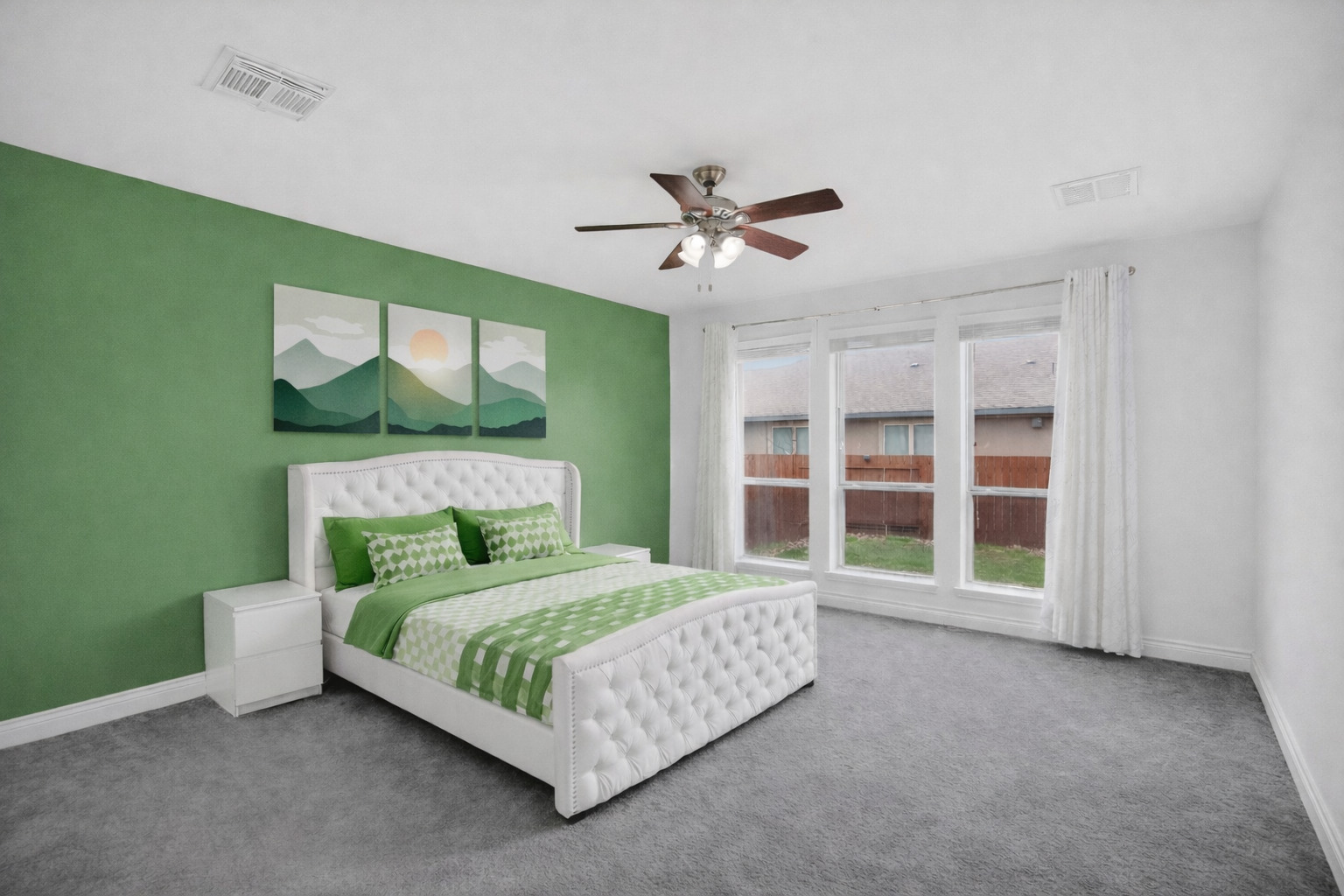400 Cortona Lane Georgetown, TX 78628 - Photo 19 of 40 Bedroom with carpet floors and a ceiling fan