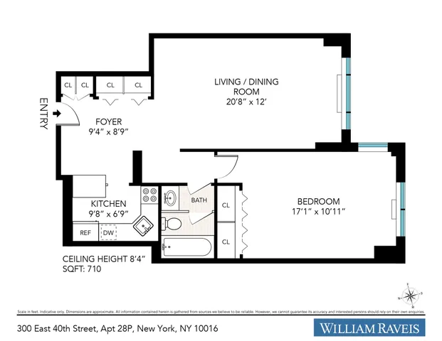$675,000 | 300 East 40th Street, Unit 28P | Murray Hill