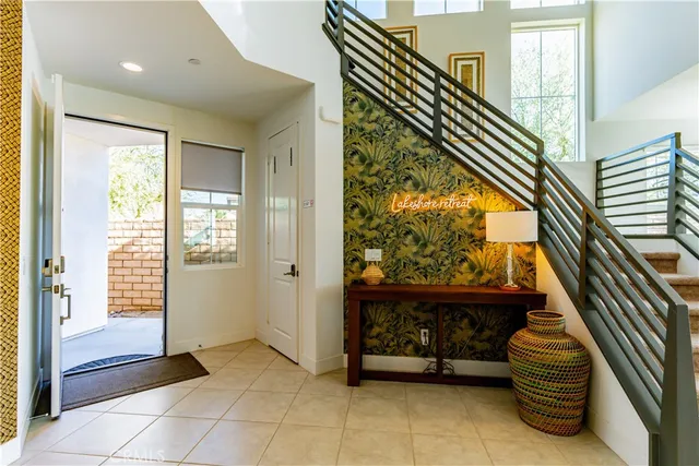 a view of outdoor space with wooden door