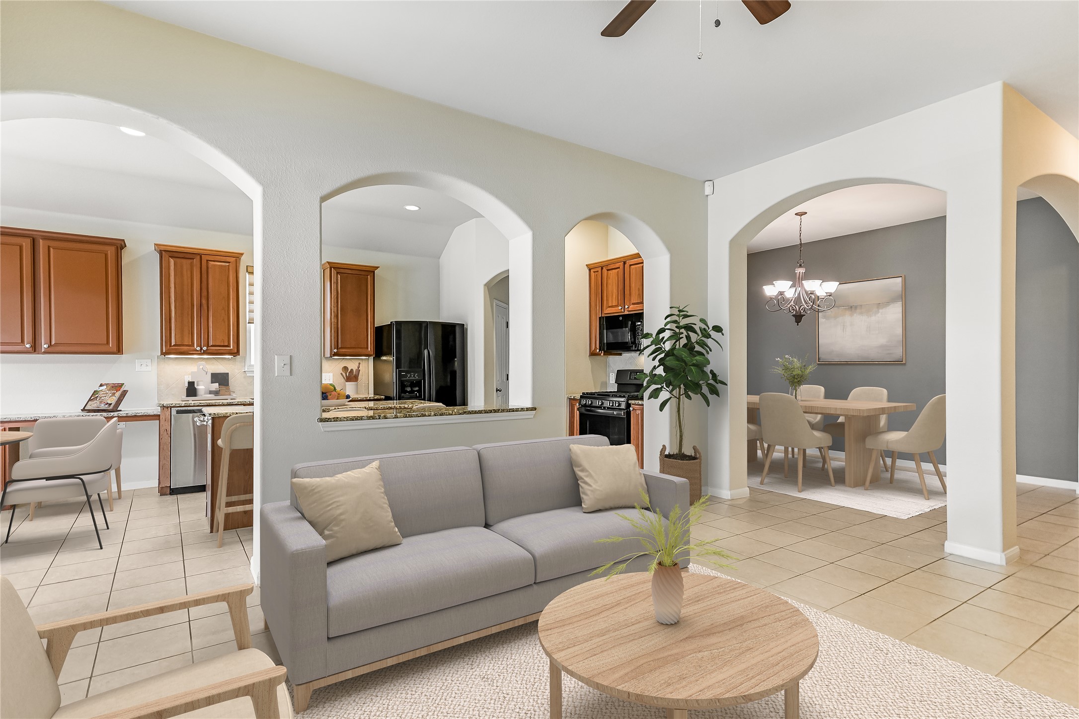 7416 Brecourt Manor Way Austin, TX 78739 - Photo 6 of 21 a living room with furniture and a glass door