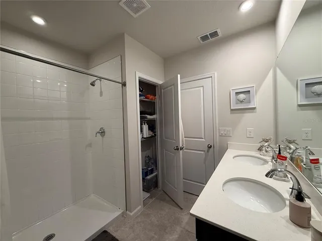 a bathroom with a sink and a tub
