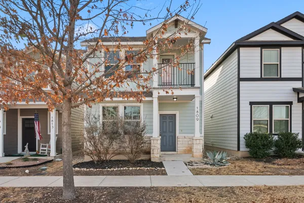 a front view of a house