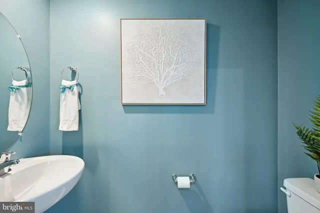 a bathroom with a toilet and a sink