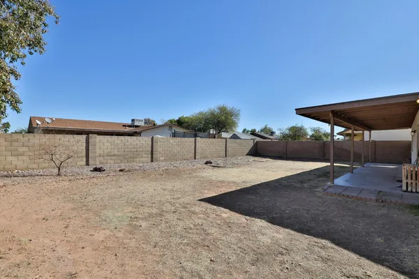 a view of a backyard