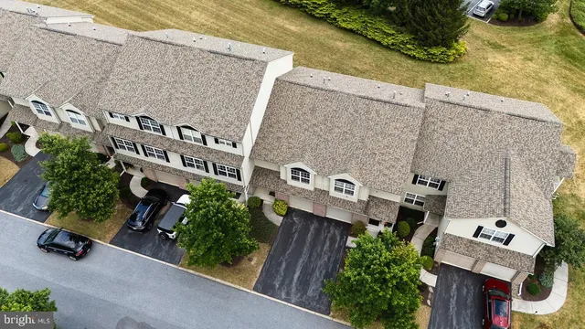an aerial view of multiple house
