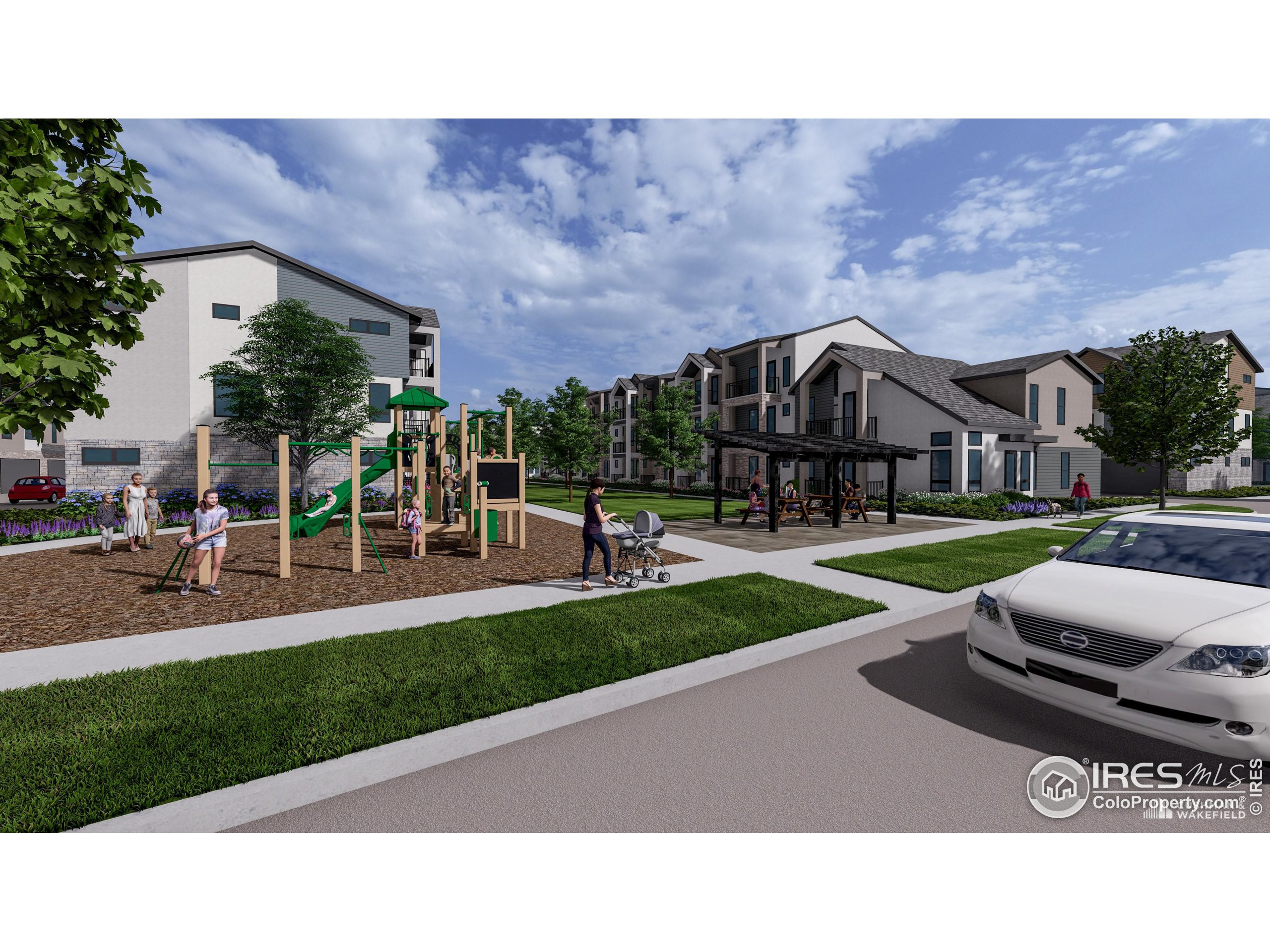 3010 Golden Grove Road, Unit 201 Fort Collins, CO 80525 - Photo 5 of 12 a backyard of a house with table and chairs