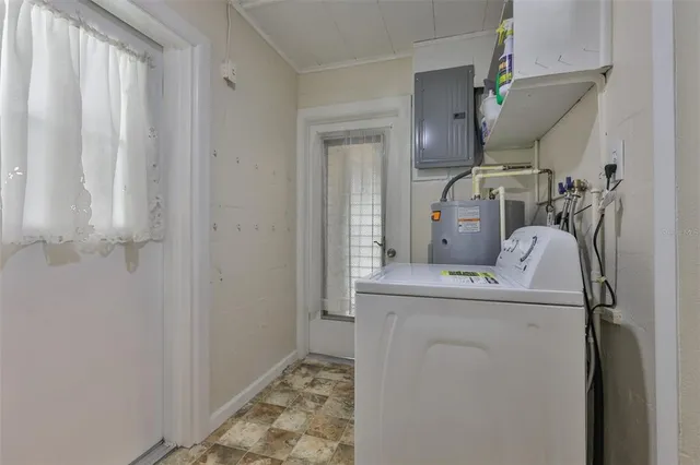 a room with storage and utility