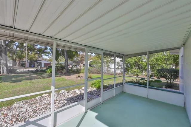 a view of a building and outdoor space