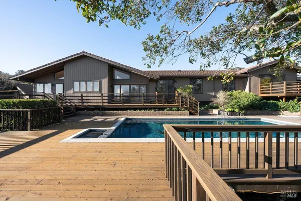 a view of a house with a patio
