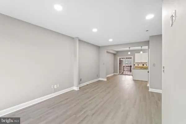 a view of small space with racks on the wall