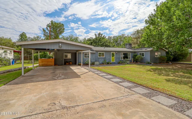 a view of house with a garden