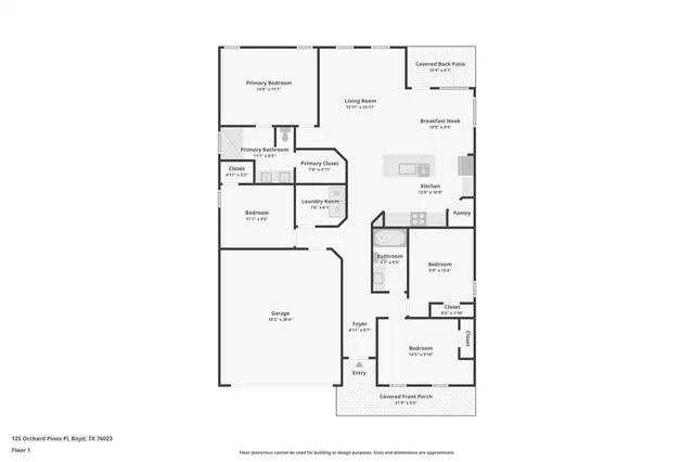 $295,000 | 125 Orchard Pines Place, Boyd, TX 76023