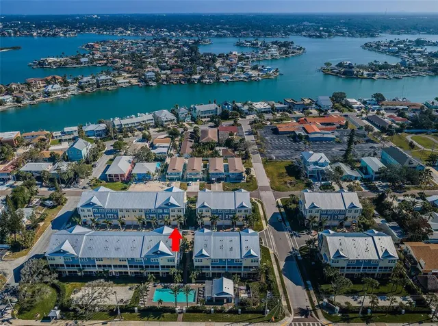 an aerial view of a city