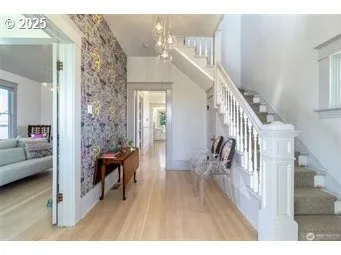 a view of living room and dining room