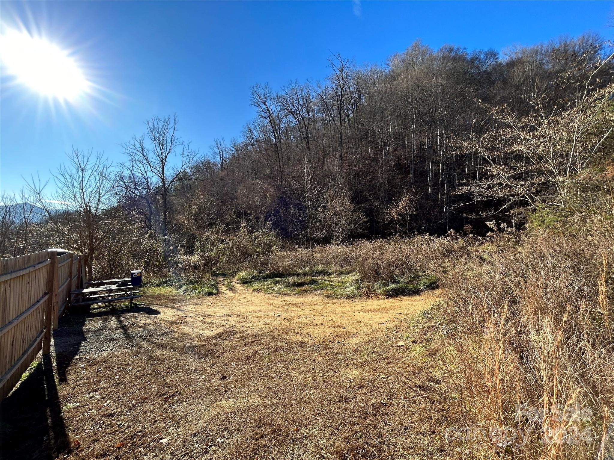 1380 Little Pine Road Marshall, NC 28753 - Photo 8 of 12 a view of a yard with wooden fence