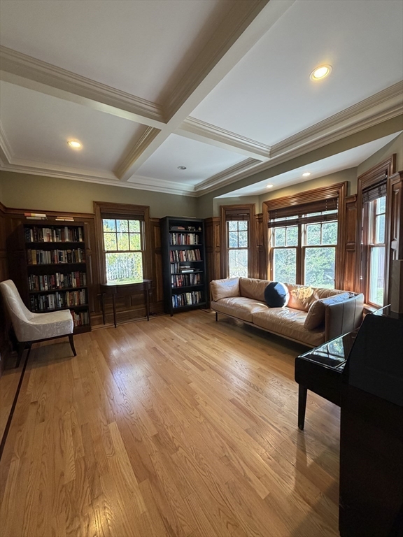 65 Denton Road Wellesley, MA 02482 - Photo 3 of 16 a living room with furniture and a wooden floor