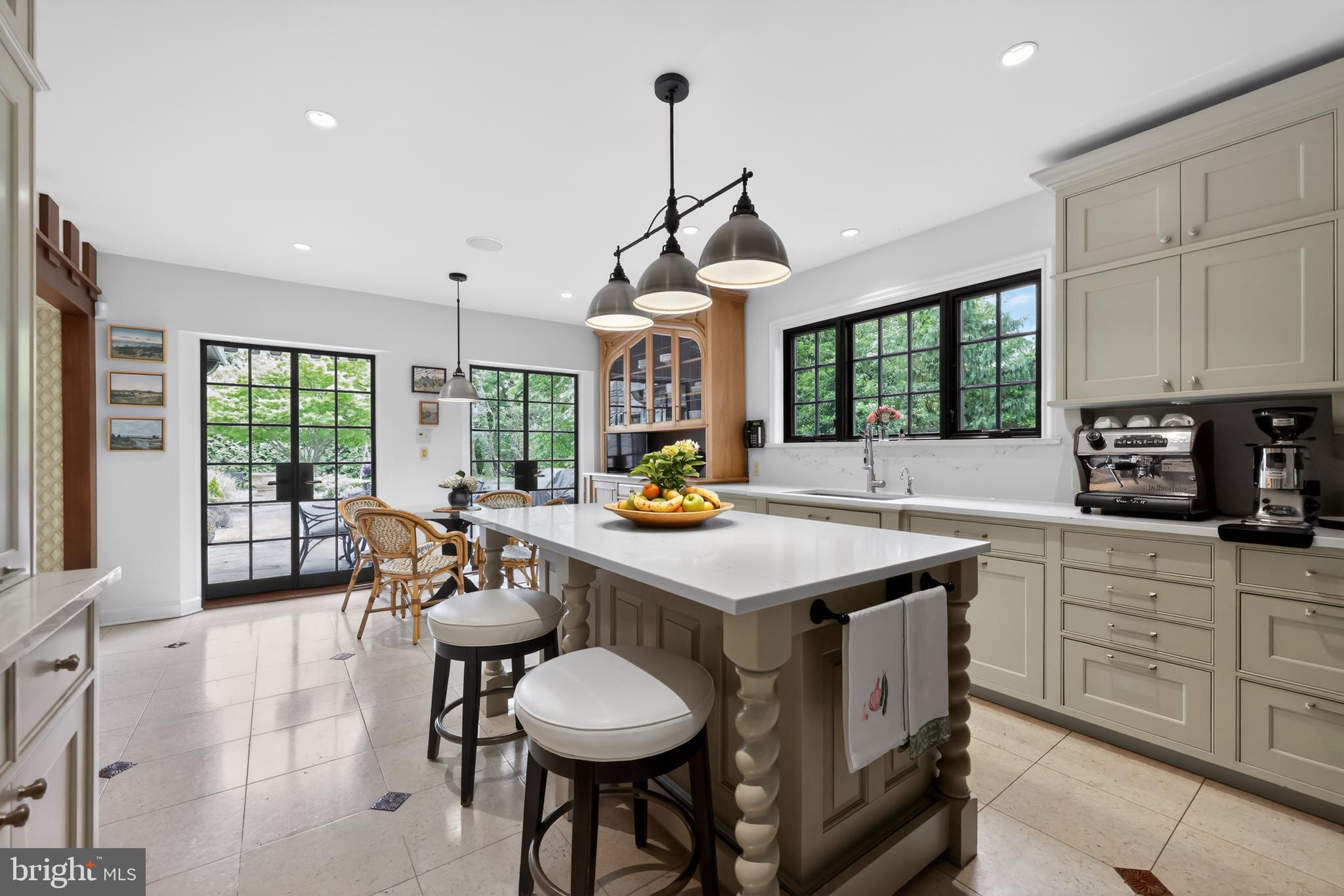 56 Tunbridge Road Haverford, PA 19041 - Photo 21 of 60 Kitchen w/French Doors to Terrace