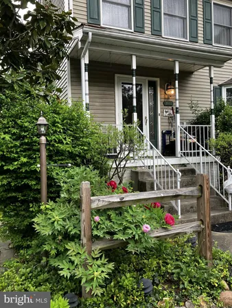 a view of a garden with a tree