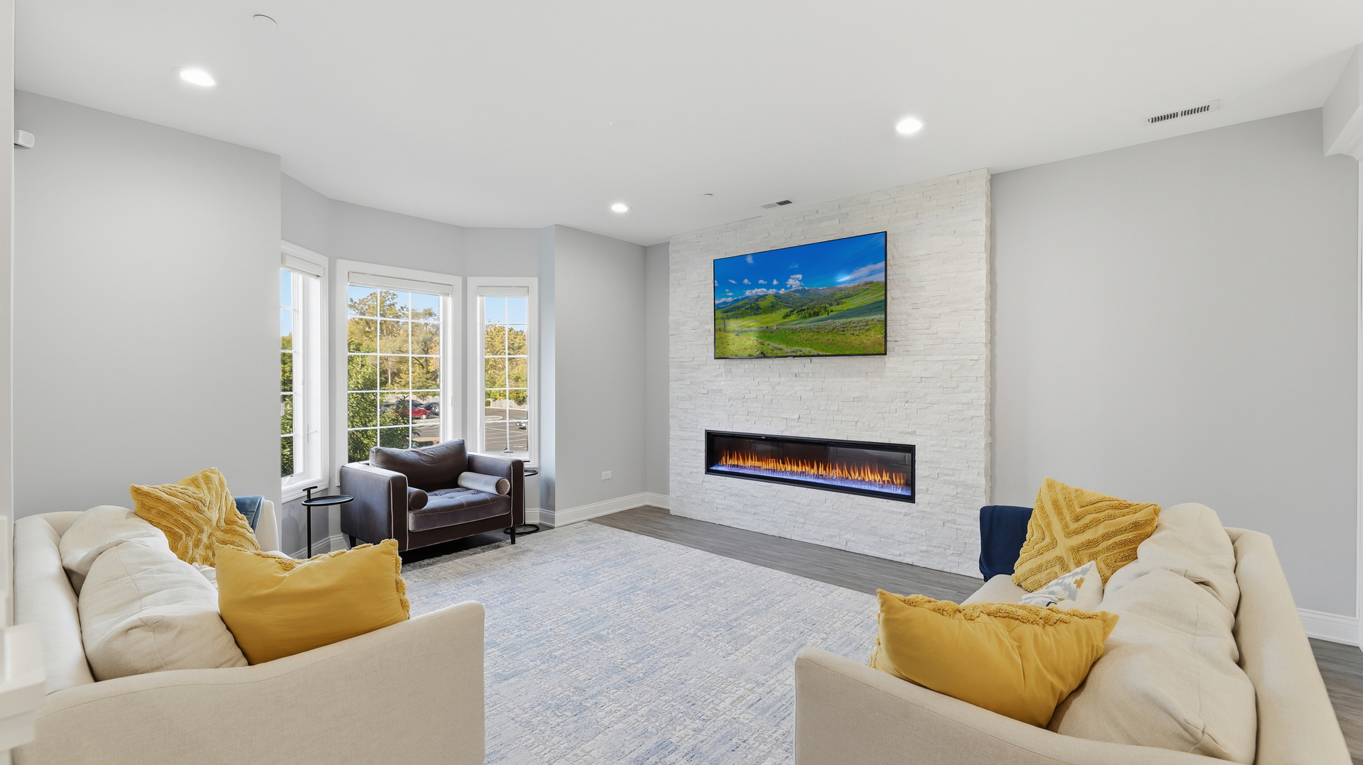 416 North Cass Avenue, Unit 6 Westmont, IL 60559 - Photo 8 of 24 a living room with furniture and a flat screen tv