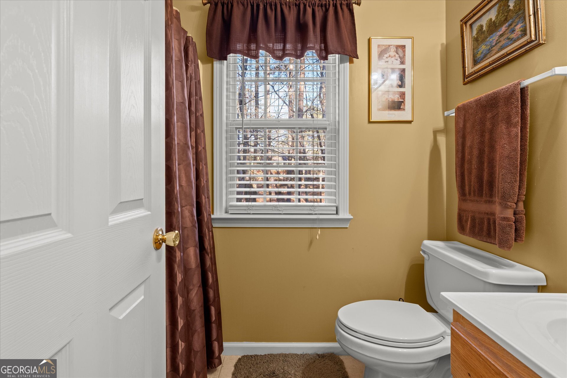 4051 Golfview Court Villa Rica, GA 30180 - Photo 33 of 77 a bathroom with a toilet a sink and a window