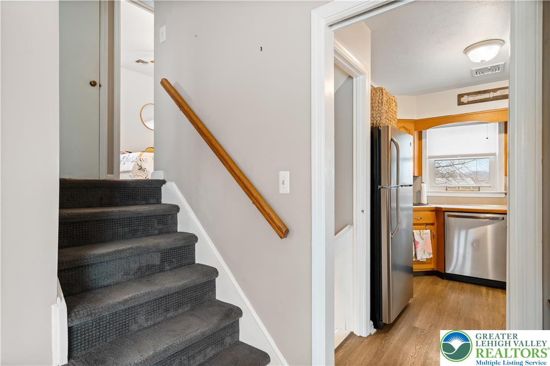 1937 Greenleaf Street Bethlehem, PA 18017 - Photo 23 of 45 a view of an entryway with wooden floor and staircase