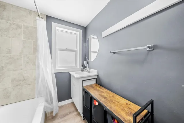 a room with a washer and dryer