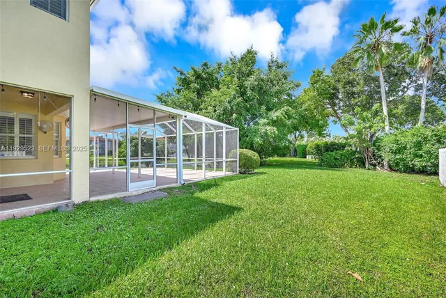 a view of a lake with outdoor space