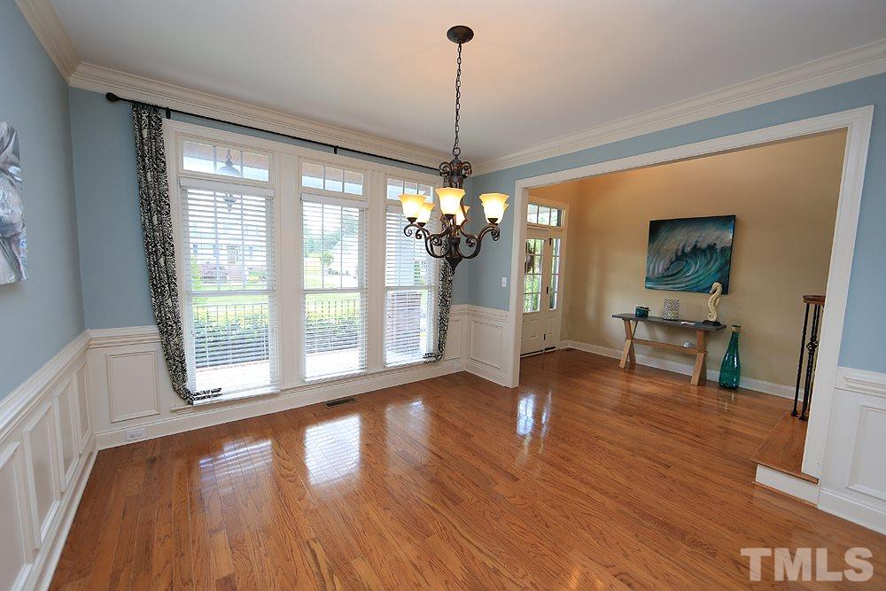 637 Competition Road Raleigh, NC 27603 - Photo 10 of 30 The formal dining room is perfectly positioned to welcome your dinner guests as they come through the front door and close to the kitchen for convenience in serving.