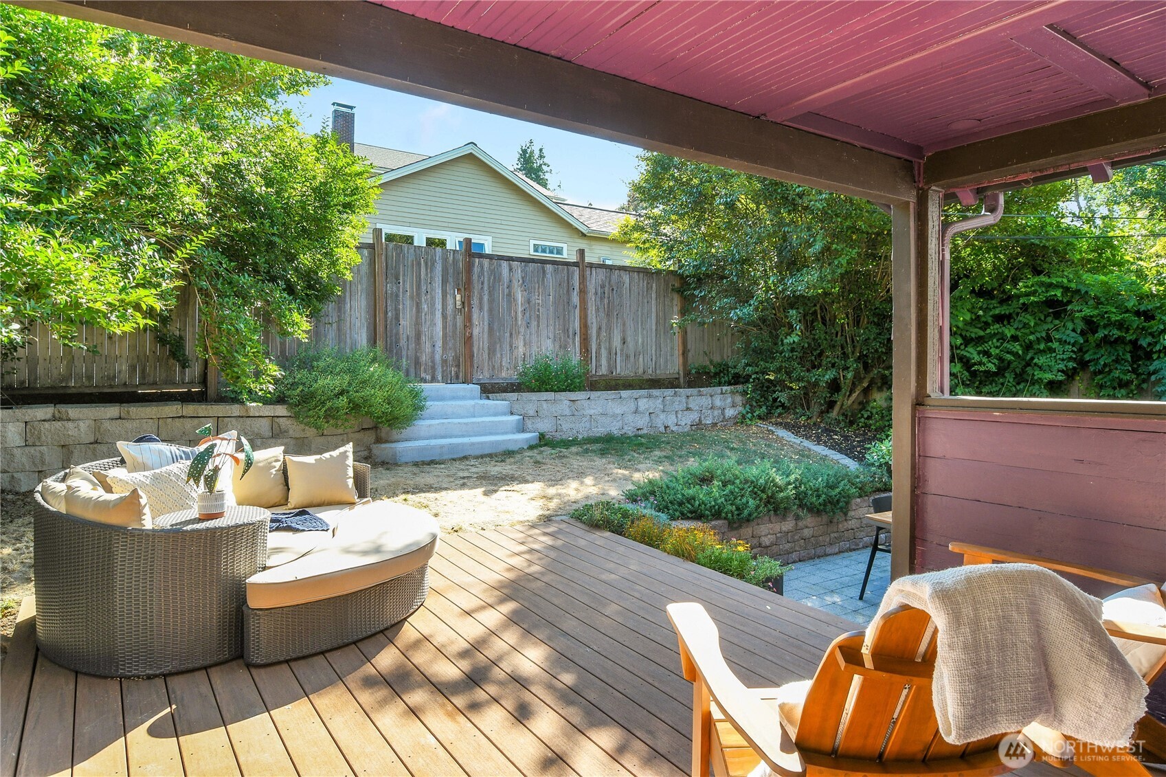 916 20th Avenue East Seattle, WA 98112 - Photo 10 of 28 a view of a backyard with swimming pool and furniture