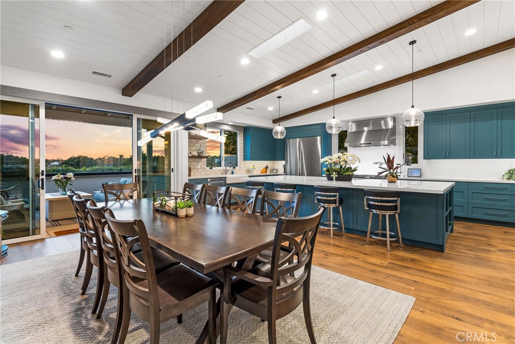 1231 Sand Key Corona del Mar, CA 92625 - Photo 36 of 65 a view of a dining room with furniture window and outside view