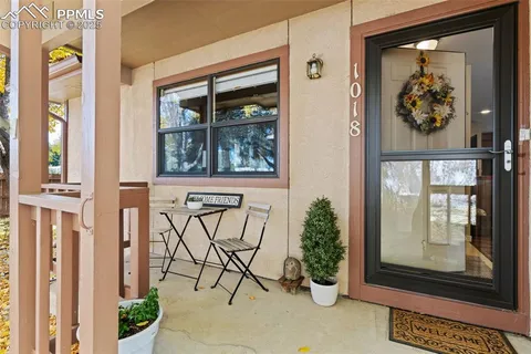 a view of front door of house