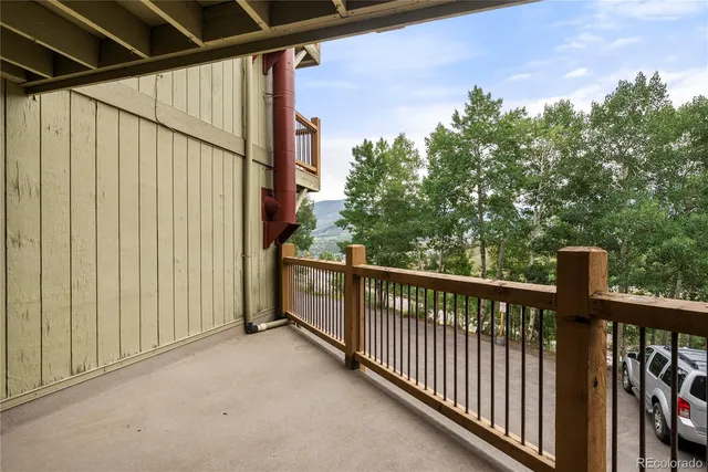 a view of a balcony