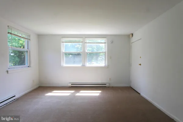 an empty room with a window