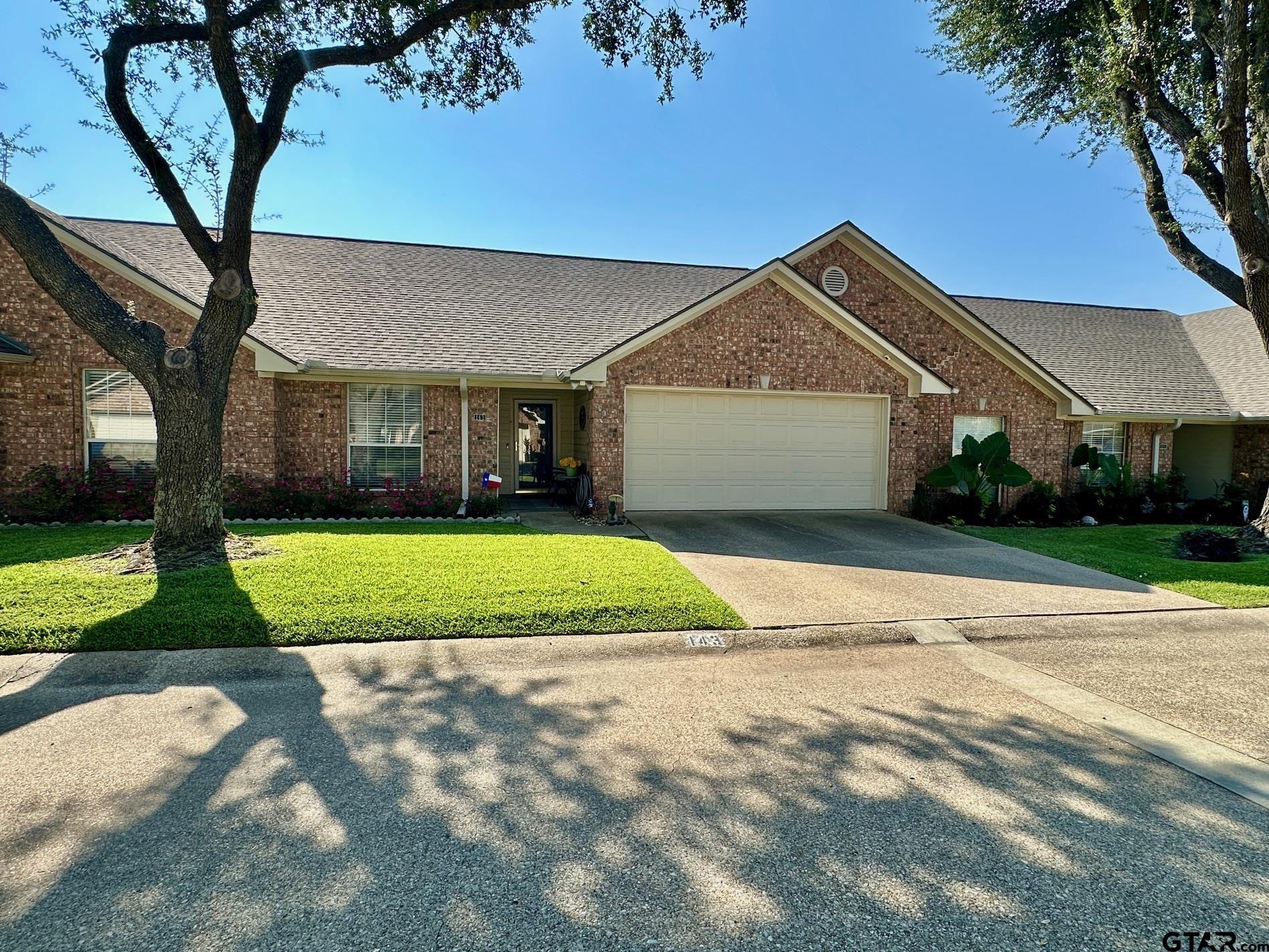 a view of outdoor space yard and garage