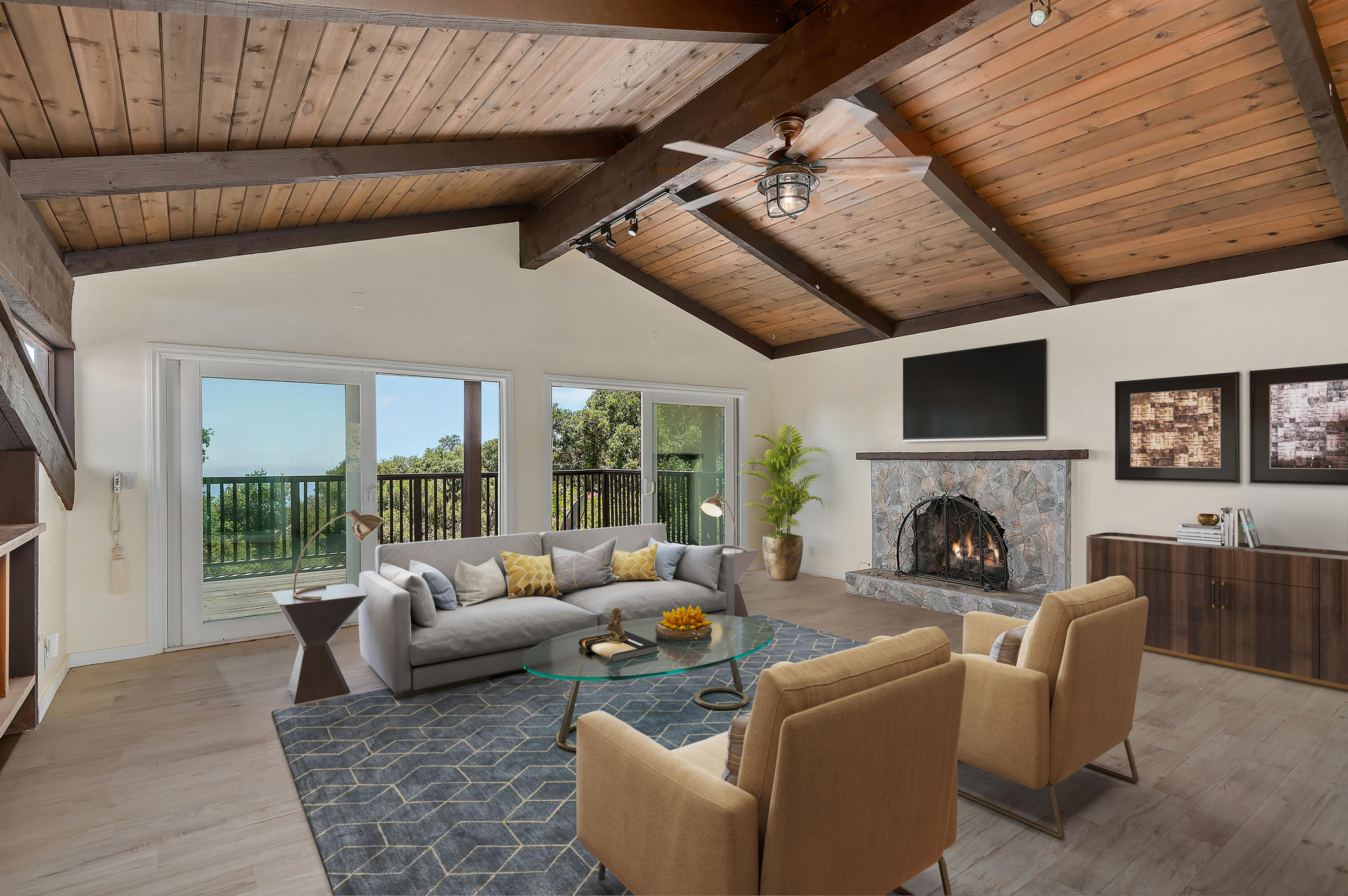 4827 Ogram Road Santa Barbara, CA 93105 - Photo 17 of 37 12 - Living Room (Virtual)