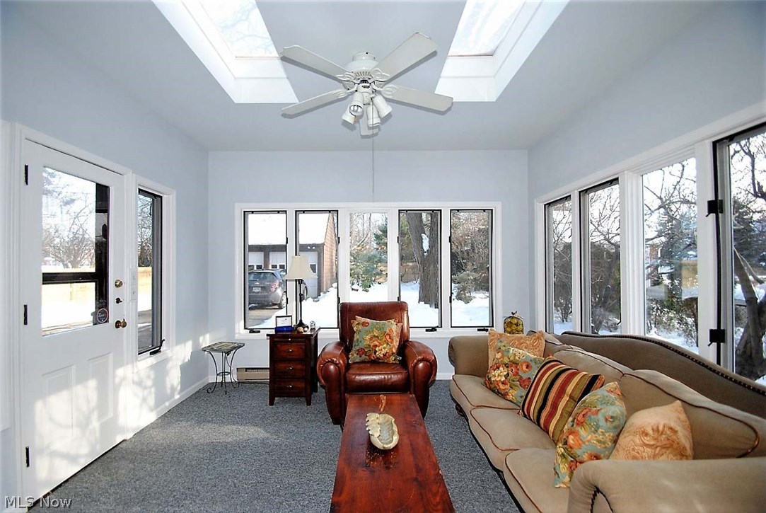 3185 Onaway Road Cleveland, OH 44120 - Photo 11 of 24 Four season family room on first floor features skylights and walls of windows.